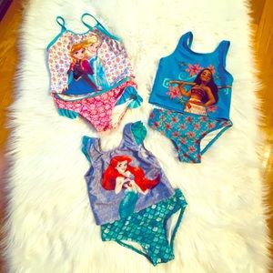 Disney swimsuits set of three